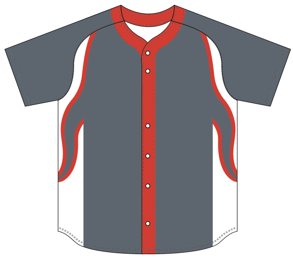 Sublimated Full Button Raglan Sleeve Baseball Jersey