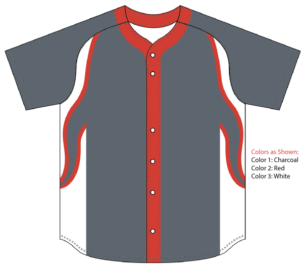Sublimated Full Button Raglan Sleeve Baseball Jersey
