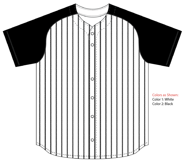 Sublimated Full Button Raglan Sleeve Baseball Jersey