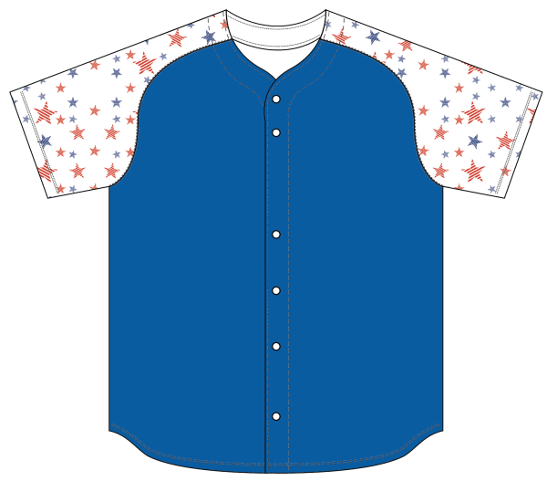 Sublimated Full Button Raglan Sleeve Baseball Jersey