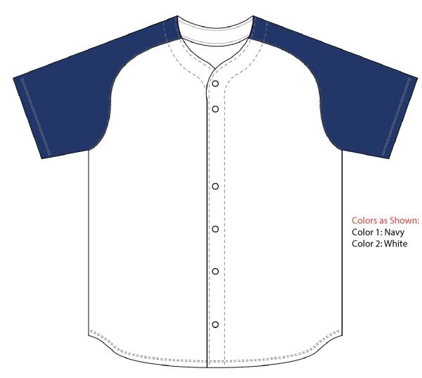 Sublimated Full Button Raglan Sleeve Baseball Jersey