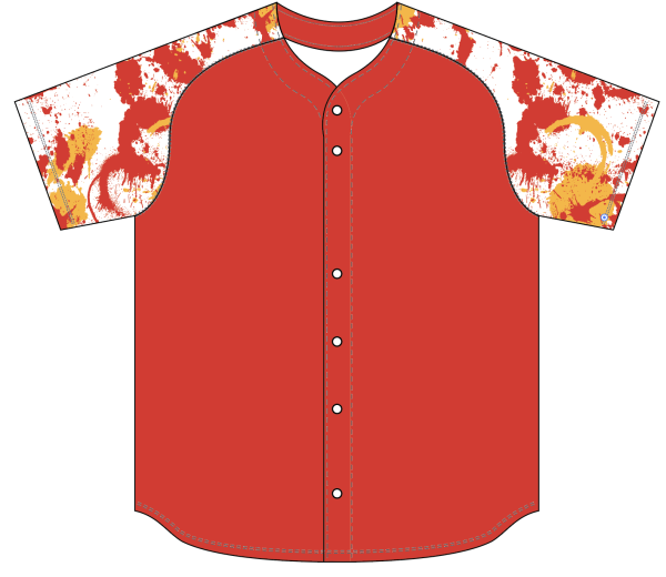 Sublimated Full Button Raglan Sleeve Baseball Jersey