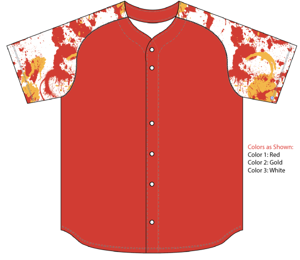 Sublimated Full Button Raglan Sleeve Baseball Jersey