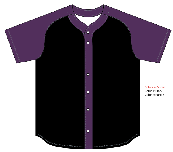 Sublimated Full Button Raglan Sleeve Baseball Jersey