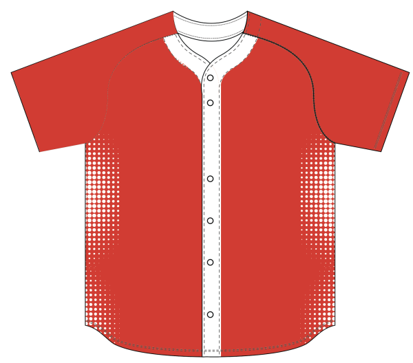 Sublimated Full Button Raglan Sleeve Baseball Jersey