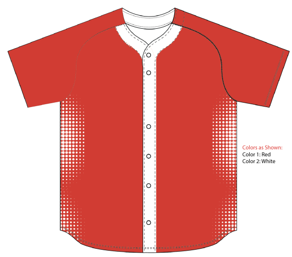 Sublimated Full Button Raglan Sleeve Baseball Jersey