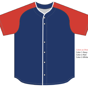 Sublimated Full Button Raglan Sleeve Baseball Jersey