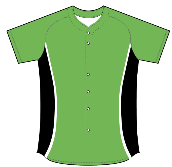 Sublimated Full Button Raglan Sleeve Softball Jersey