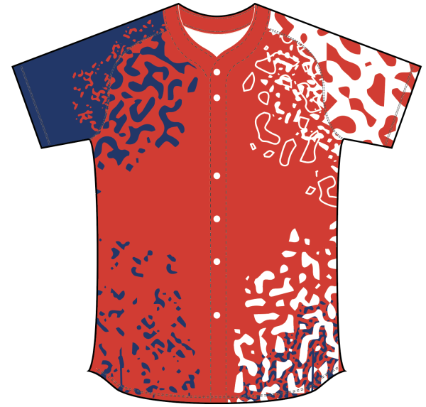 Sublimated Full Button Raglan Sleeve Softball Jersey