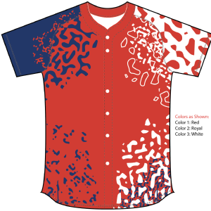 Sublimated Full Button Raglan Sleeve Softball Jersey
