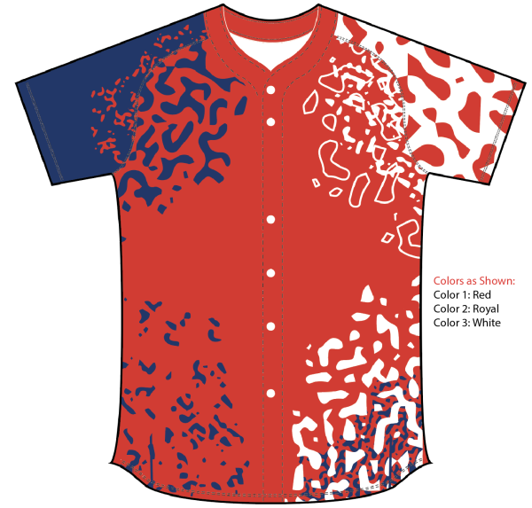 Sublimated Full Button Raglan Sleeve Softball Jersey