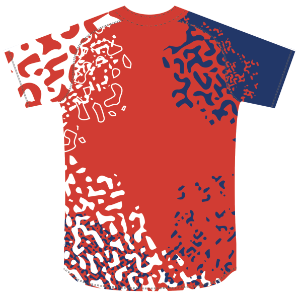 Sublimated Full Button Raglan Sleeve Softball Jersey