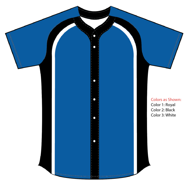Sublimated Full Button Raglan Sleeve Softball Jersey