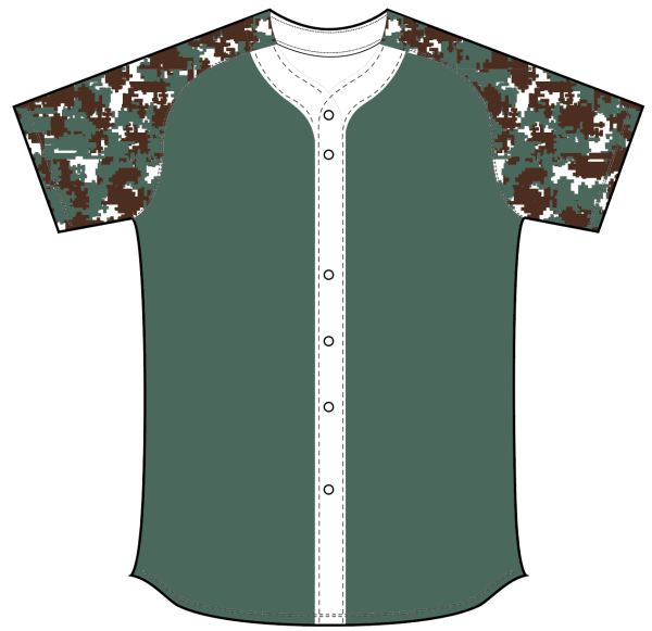Sublimated Full Button Raglan Sleeve Softball Jersey