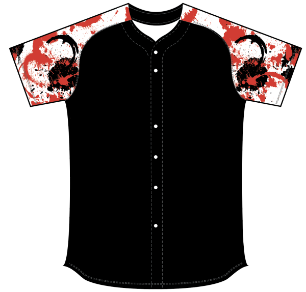 Sublimated Full Button Raglan Sleeve Softball Jersey