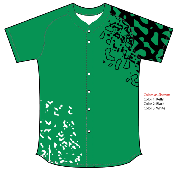 Sublimated Full Button Raglan Sleeve Softball Jersey