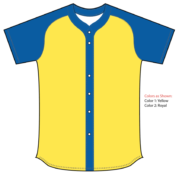 Sublimated Full Button Raglan Sleeve Softball Jersey