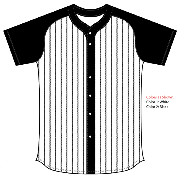 Sublimated Full Button Raglan Sleeve Softball Jersey