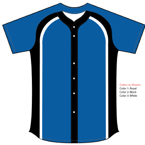 Sublimated Full Button Raglan Sleeve Softball Jersey