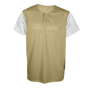 ADULT  2-BUTTON BASEBALL JERSEY - Vegas Gold, M