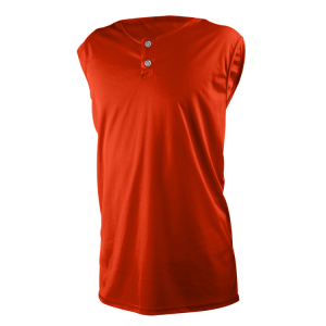 ADULT  2-BUTTON BASEBALL JERSEY SLEEVELESS