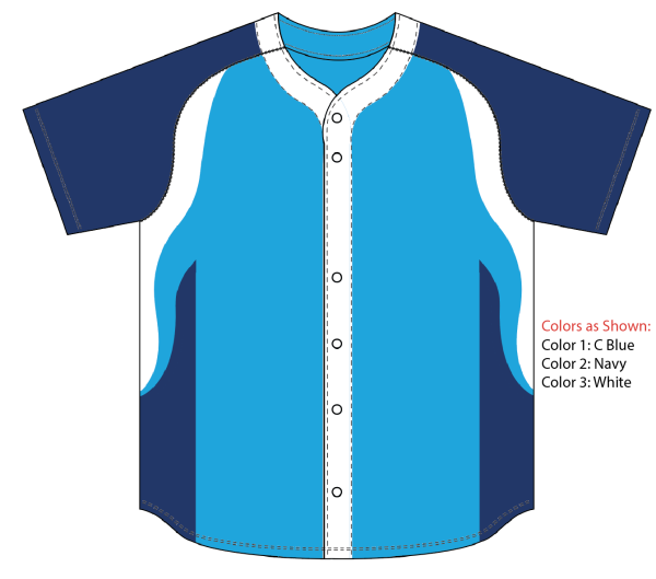 Sublimated Full Button Raglan Sleeve Baseball Jersey