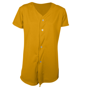 GIRL'S SOFTBALL JERSEY - Gold, M