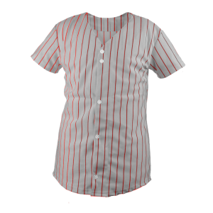 WOMEN'S SOFTBALL JERSEY - Silver / Red, M
