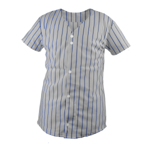 WOMEN'S SOFTBALL JERSEY - Silver / Royal, M
