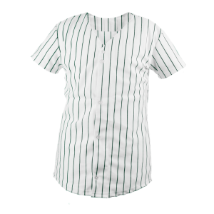 WOMEN'S SOFTBALL JERSEY - White / Dark Green, M