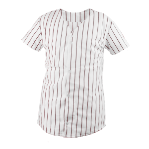 WOMEN'S SOFTBALL JERSEY - White / Maroon, M