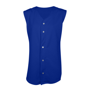 Women's Full Button Softball Jersey Sleeveless