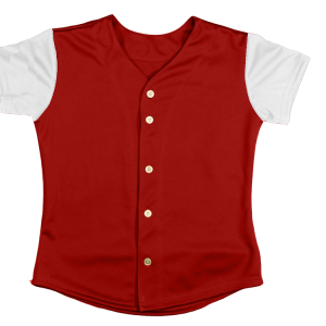 WOMEN'S SOFTBALL JERSEY - Red, M