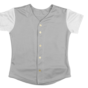 WOMEN'S SOFTBALL JERSEY - Silver, M