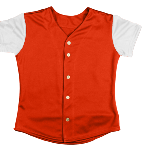 WOMEN'S SOFTBALL JERSEY - Orange, M