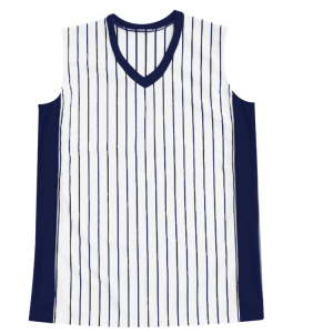 WOMEN'S SOFTBALL JERSEY - WHITE / NAVY BLUE, M