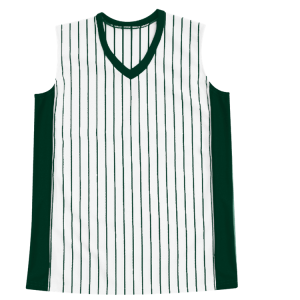 WOMEN'S SOFTBALL JERSEY - White / Dark Green, M