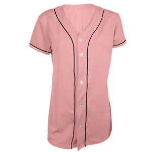 Women's Full Button Softball Jersey - Pink, M