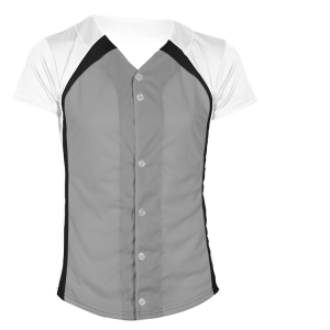 WOMEN'S SOFTBALL JERSEY - Silver, M