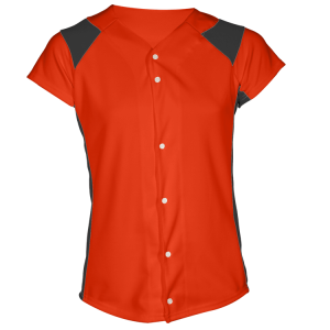 GIRL'S SOFTBALL JERSEY - Orange, M
