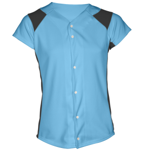 GIRL'S SOFTBALL JERSEY - Columbian Blue, M