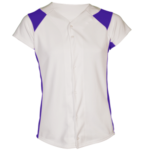 GIRL'S SOFTBALL JERSEY - Purple, M
