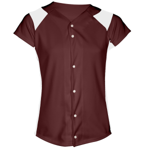 GIRL'S SOFTBALL JERSEY - Maroon, M