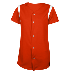 WOMEN'S SOFTBALL JERSEY - Orange, M