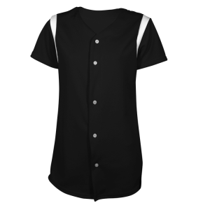 WOMEN'S SOFTBALL JERSEY - Black, M