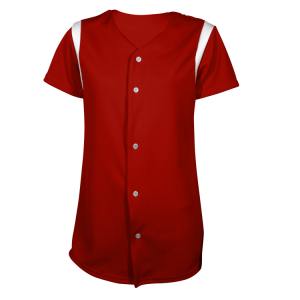 WOMEN'S SOFTBALL JERSEY - Red, M