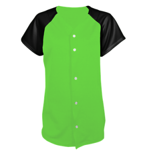 WOMEN'S SOFTBALL JERSEY - NEON/BLACK, M