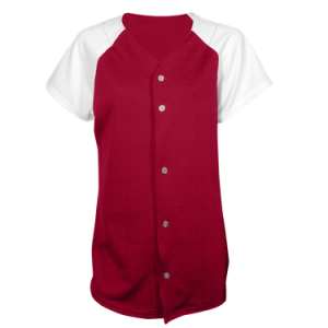 WOMEN'S SOFTBALL JERSEY - CARDINAL/WHITE, M