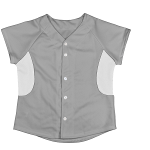 WOMEN'S SOFTBALL JERSEY - Silver, M