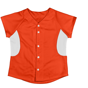 WOMEN'S SOFTBALL JERSEY - Orange, M